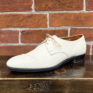 Vintage Church's Cream Leather Derby Shoes Fighting Seal Custom Grade